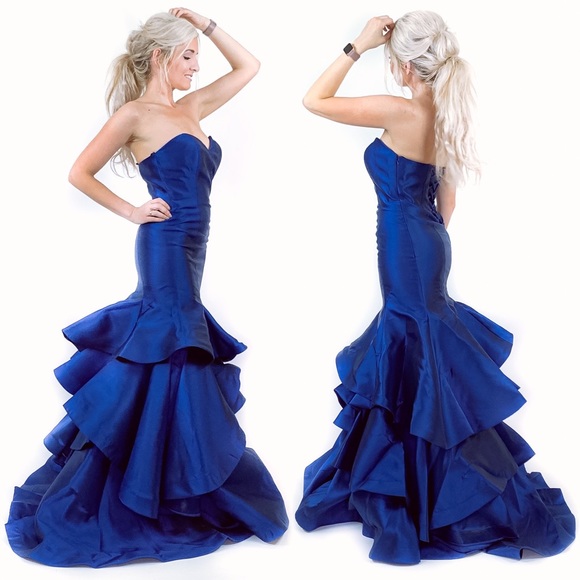 Cinderella Divine Dresses & Skirts - Navy Blue Fitted Mermaid Pageant Evening Gown